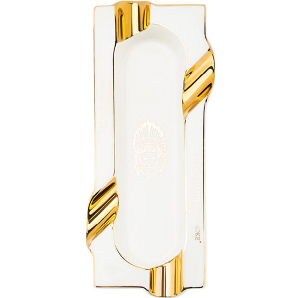Ashtray for 4 cigars, white lion