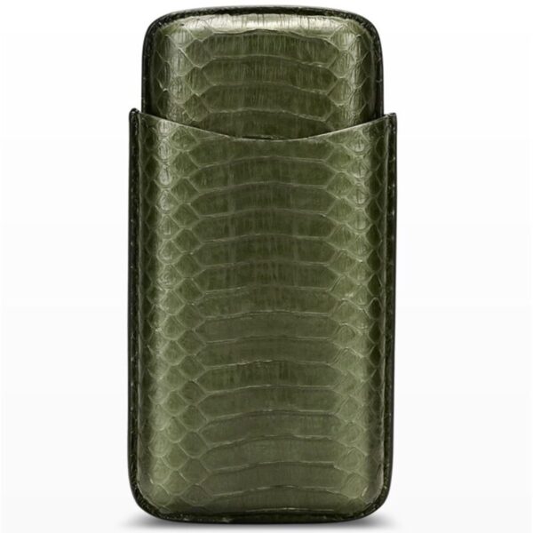 Lubinski case for 3 cigars, green