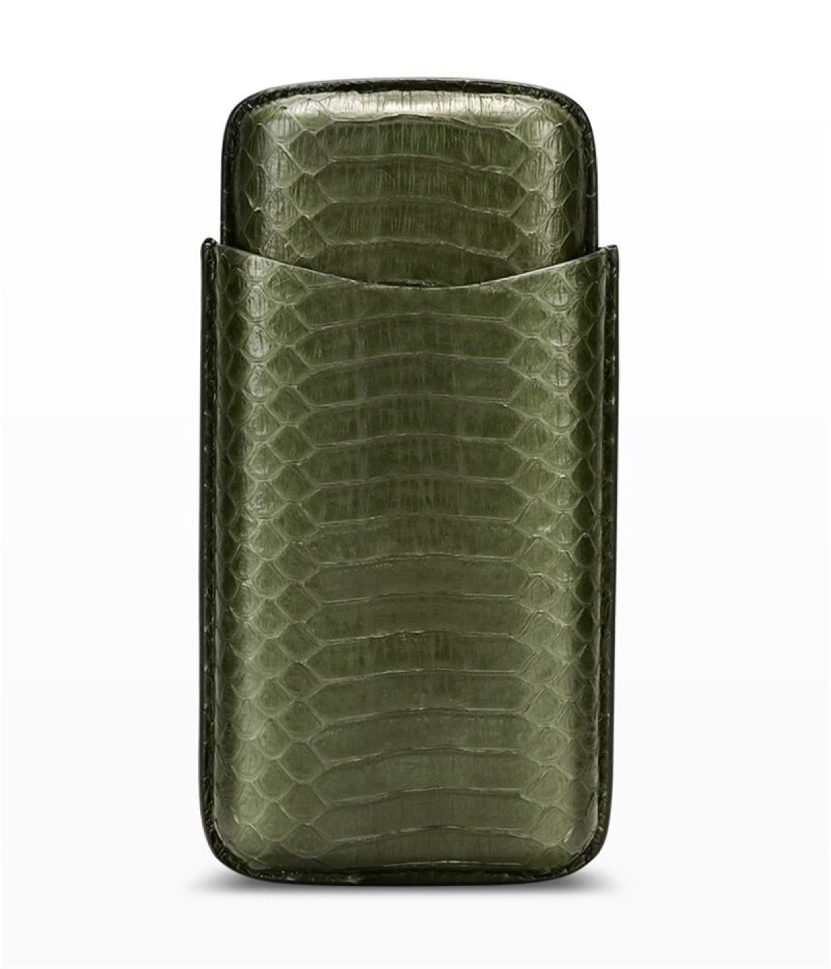 Lubinski case for 3 cigars, green