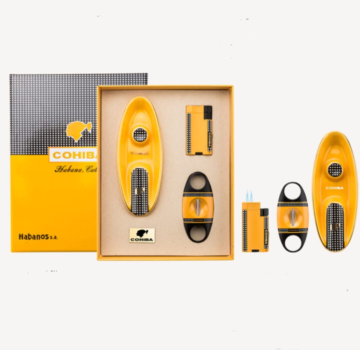 Lubinski gift set, Cohiba, yellow