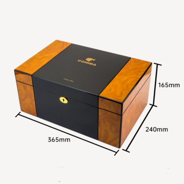 Humidor for 75 cigars Cohiba, black - wood