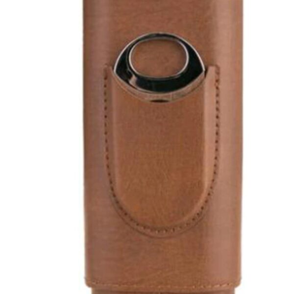 Lubinski case for 2 cigars, brown