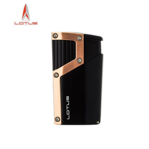 Lotus cigar lighter with punch, black - copper
