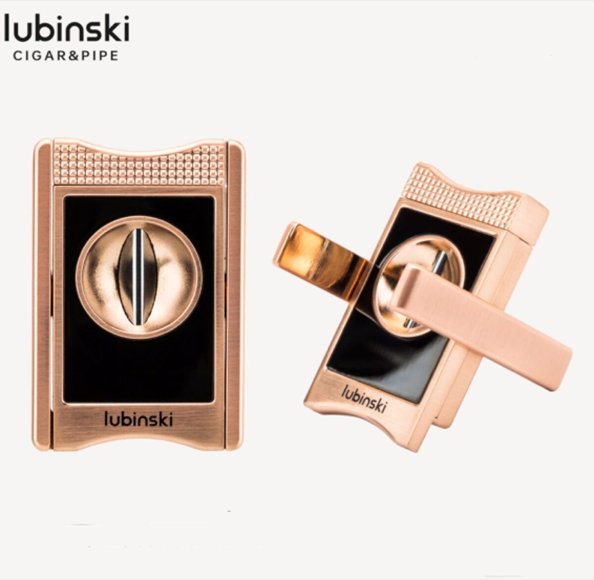 Lubinski cutter stand for cigar, bronze, V-cut