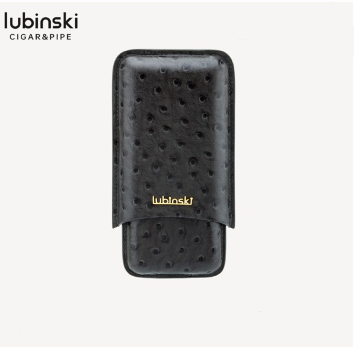 Lubinski case for 3 cigars, grey