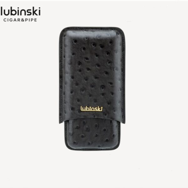 Lubinski case for 3 cigars, grey
