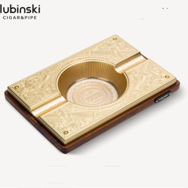 Ashtray for 2 cigars, gold