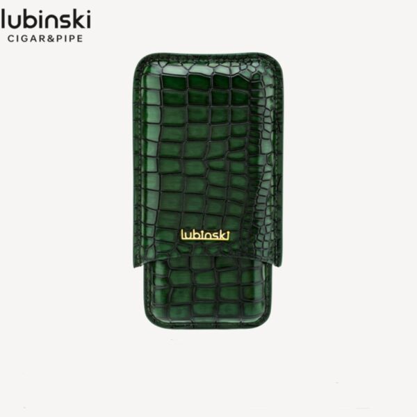 Lubinski case for 3 cigars, green