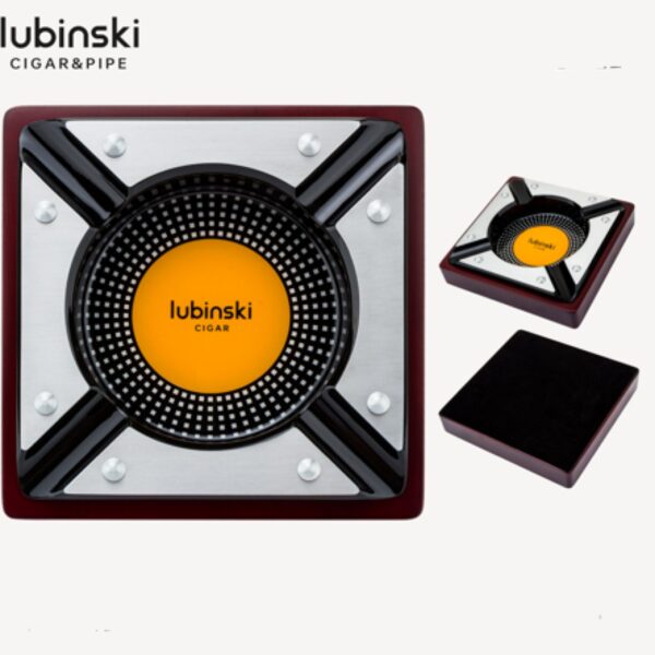 Lubinski ashtray for 4 cigars, metal