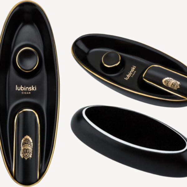 Lubinski boat ashtray for 1 cigar, black