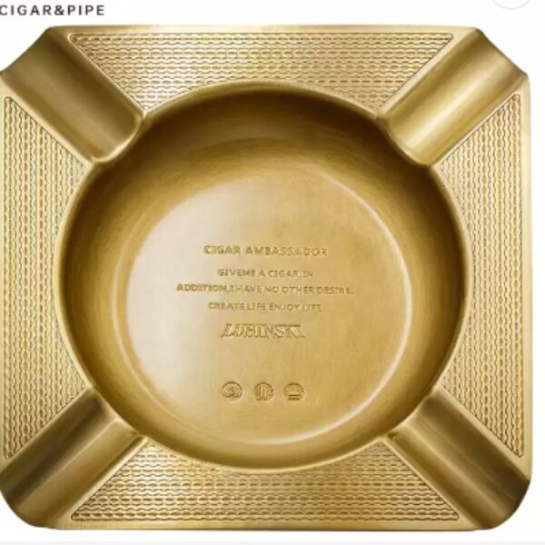 Lubinski ashtray for 4 cigars, gold