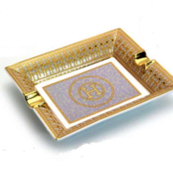 Ashtray for 2 cigars, ceramic, mosaic