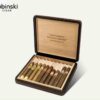 Lubinski travel case for 10 cigars, brown leather