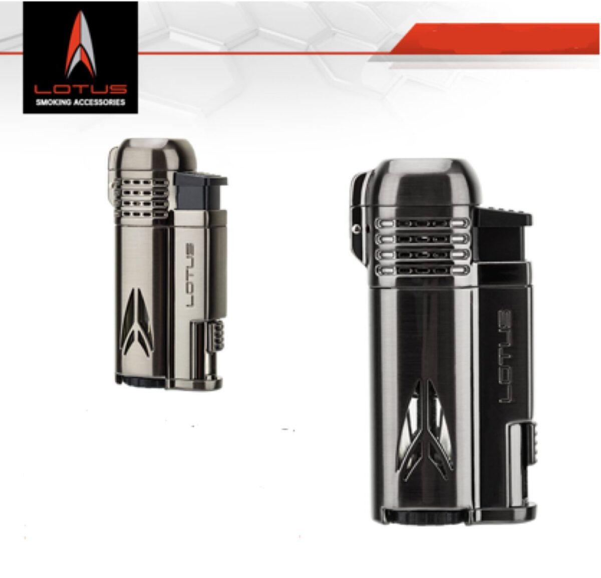 Lotus lighter, chrome-metal