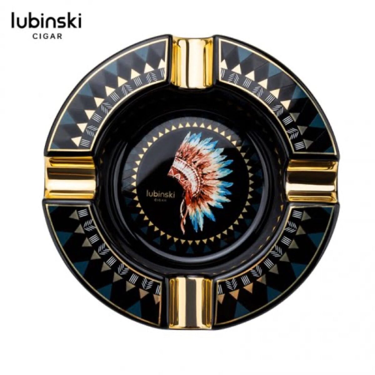 Ashtray for 4 cigars 20031, black
