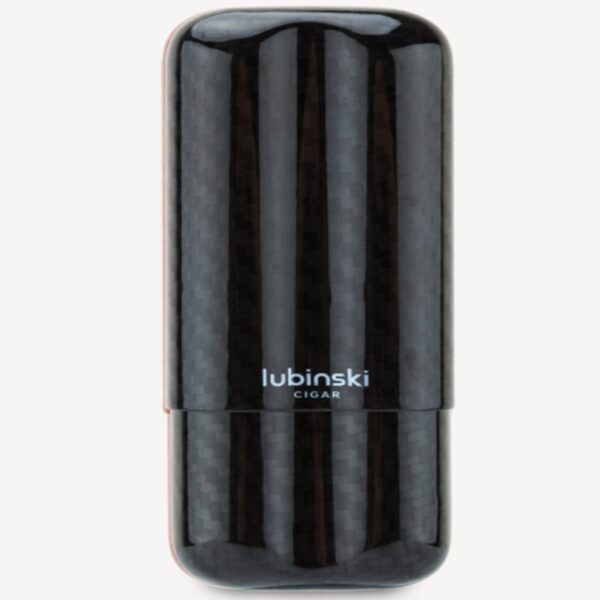 Lubinski carbon case for 2 cigars, black