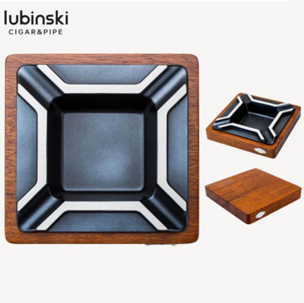 Ashtray for 4 cigars, wood