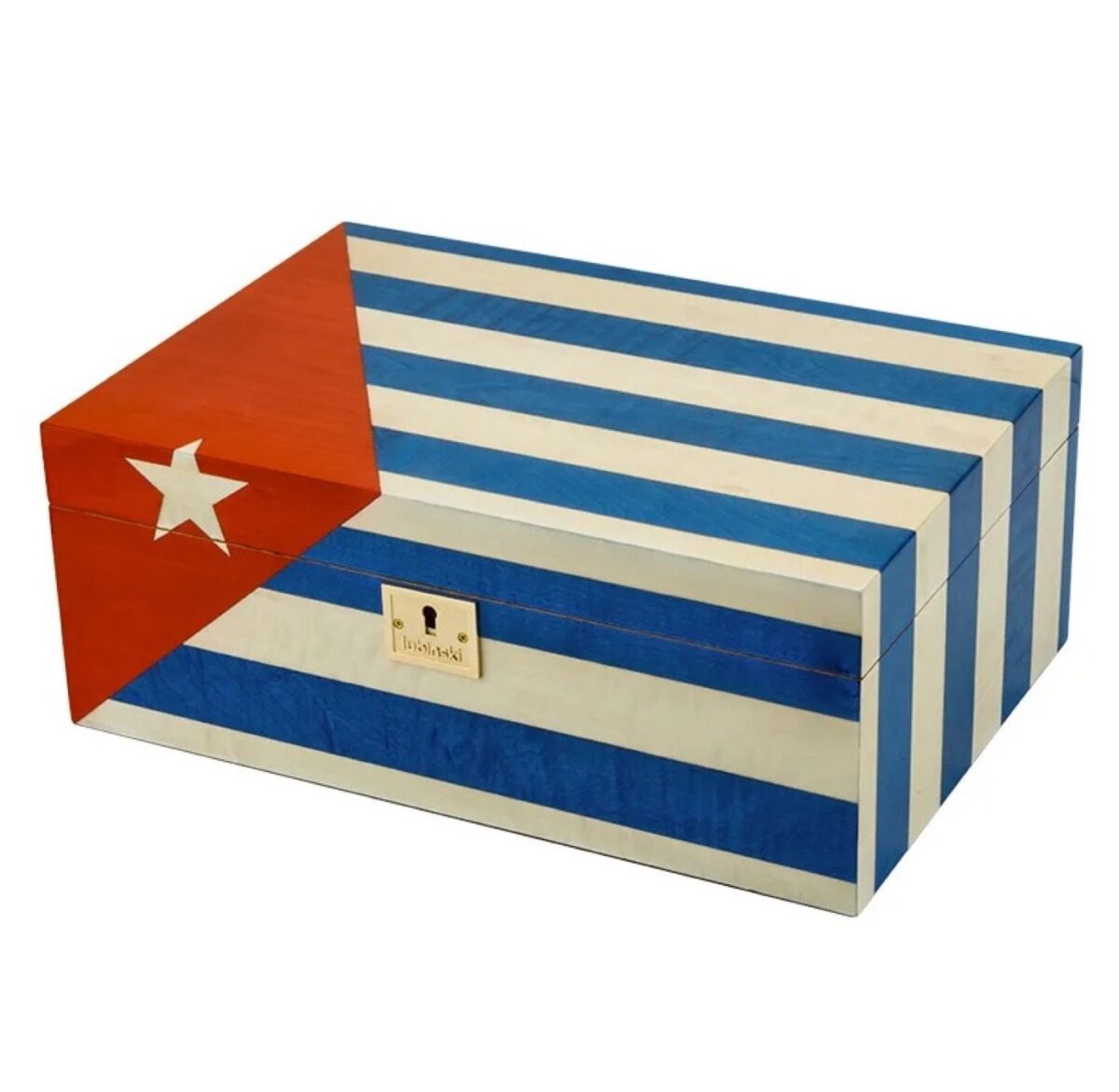 Humidor for 60 cigars "Cuban flag"