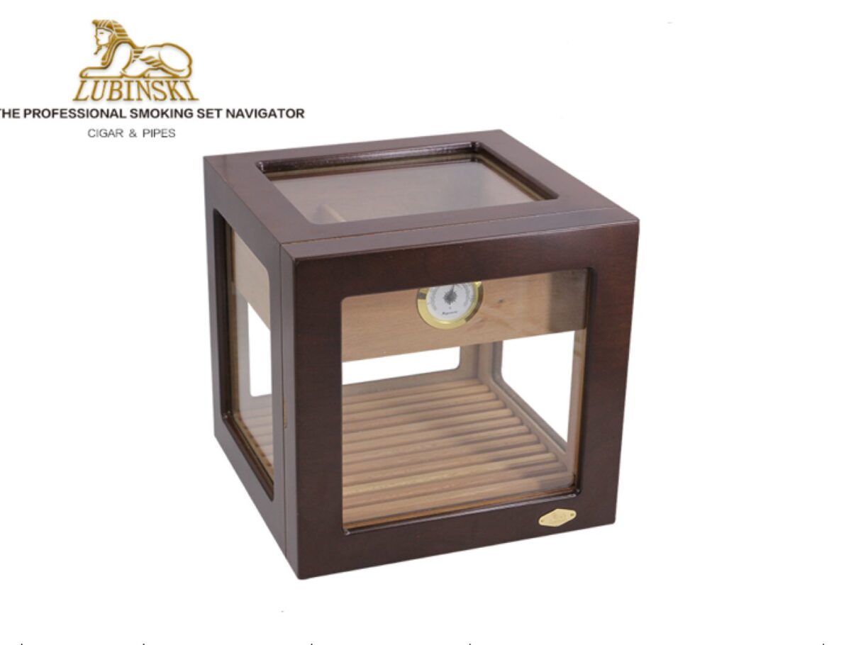 Lubinski humidor for 50 cigars, glass