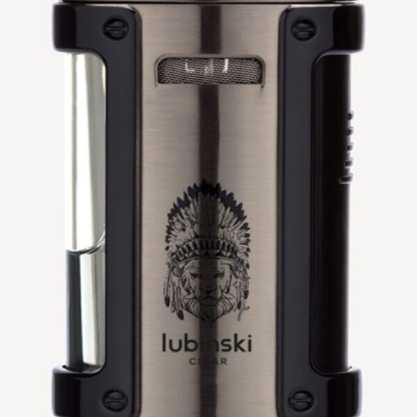 Lubinski cigar lighter, chrome-black, 6