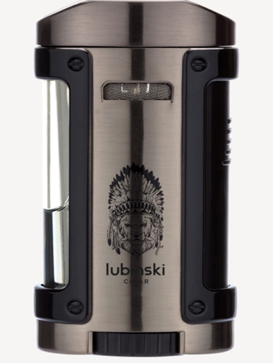 Lubinski cigar lighter, chrome-black, 6