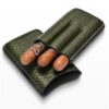 Lubinski case for 3 cigars, green
