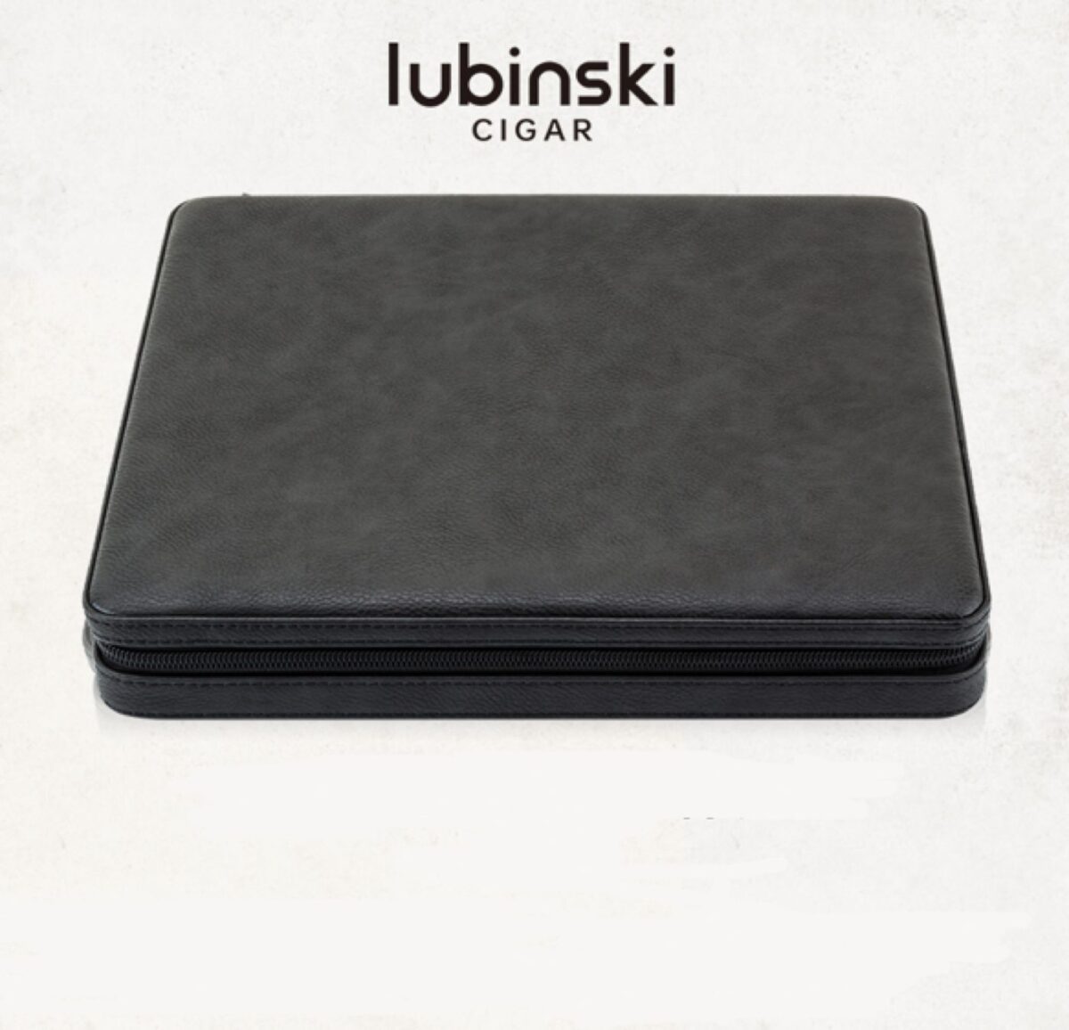Lubinski travel case for 10 cigars, black leather