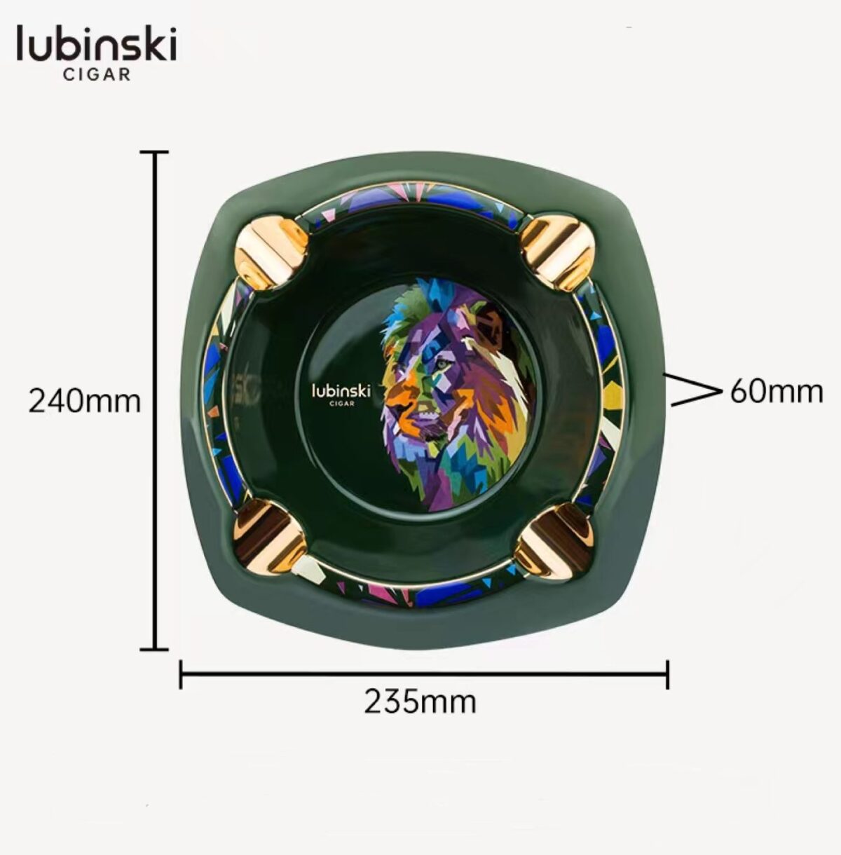 Ashtray 20030-gn for 4 cigars