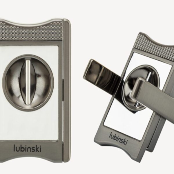 Lubinski cutter stand for cigar, metal, V-cut