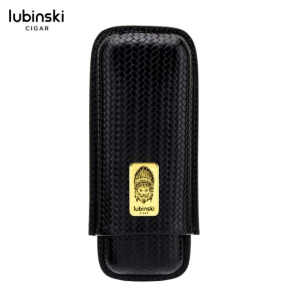Lubinski case for 2 cigars 50019-BK