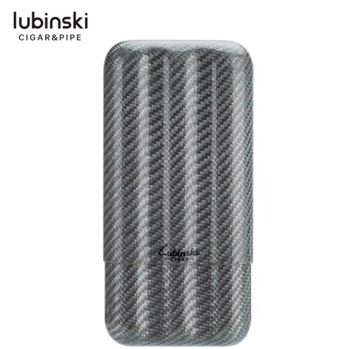 Lubinski carbon case for 3 cigars, white
