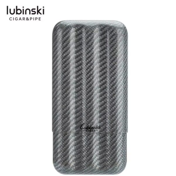 Lubinski carbon case for 3 cigars, white