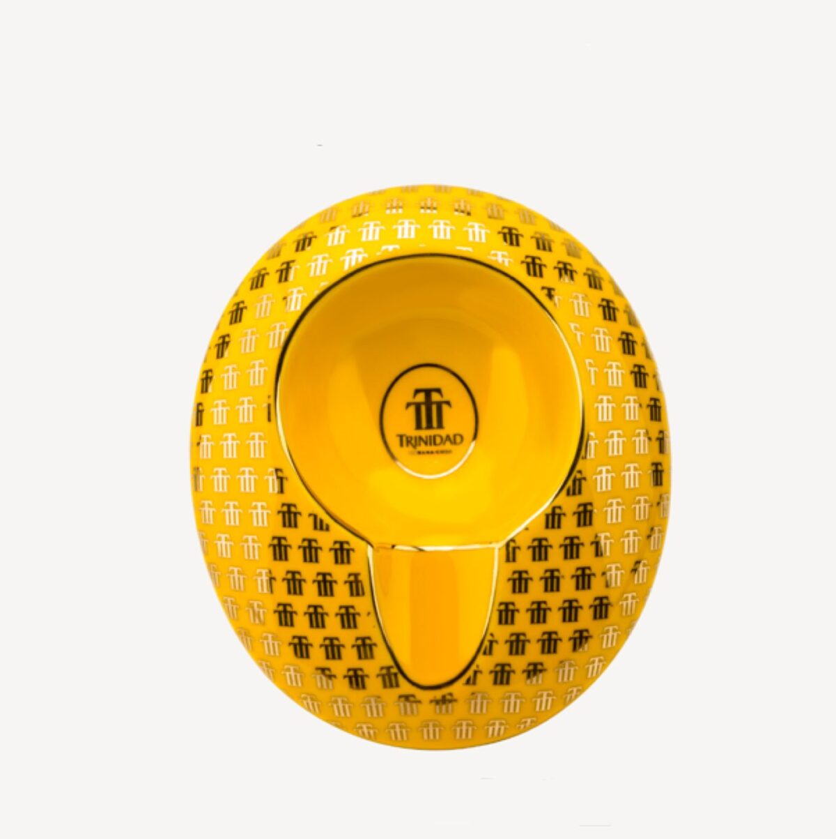 Lubinski ashtray for 1 cigar trinidad, yellow