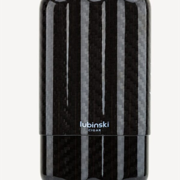 Lubinski carbon case for 3 cigars, black