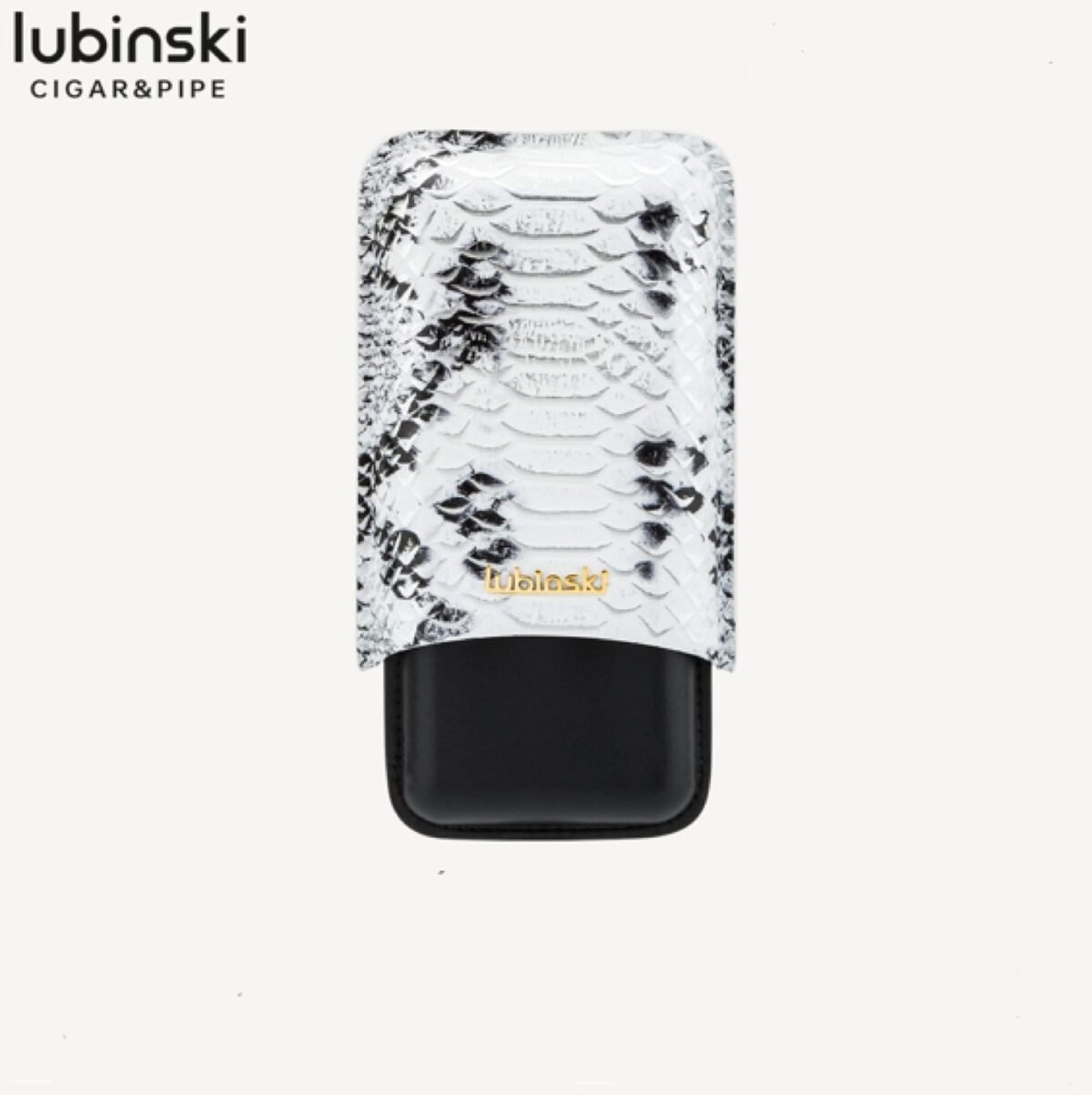 Lubinski case for 3 cigars, white