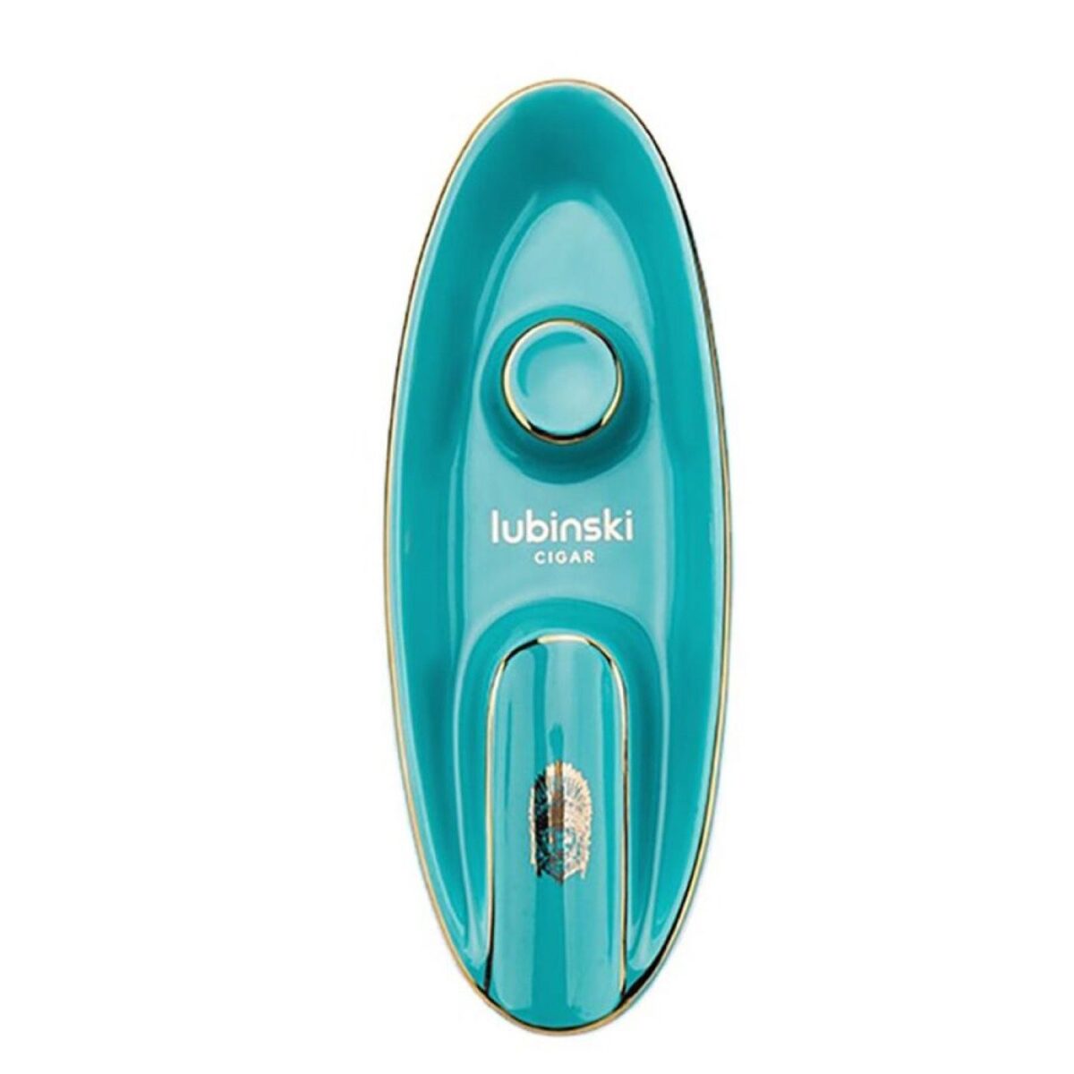 Boat ashtray for 1 cigar, turquoise