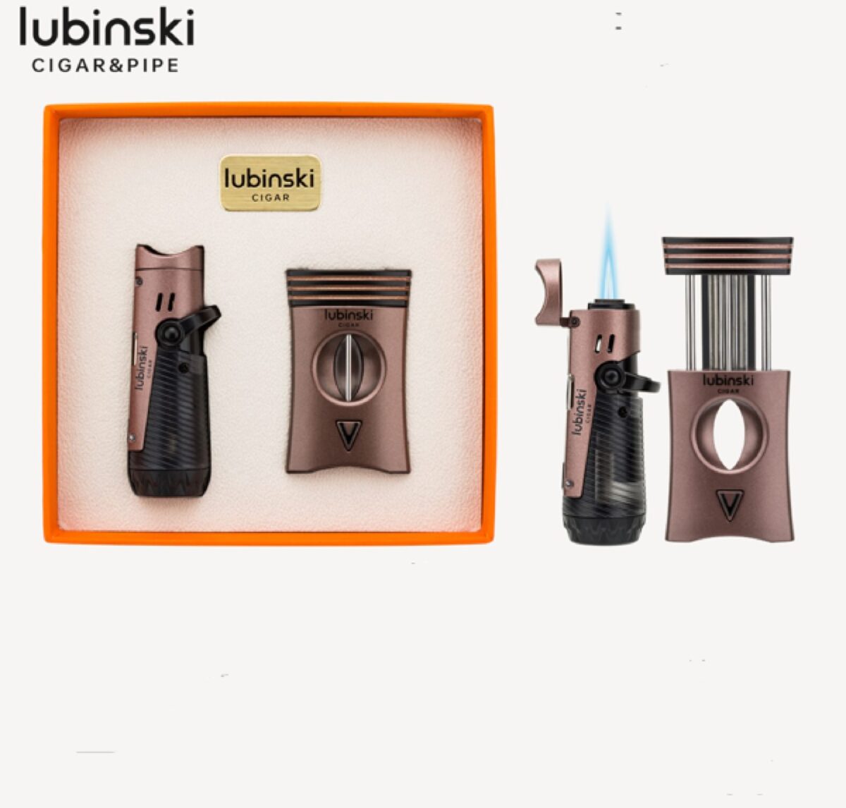 Lubinski gift set, brown