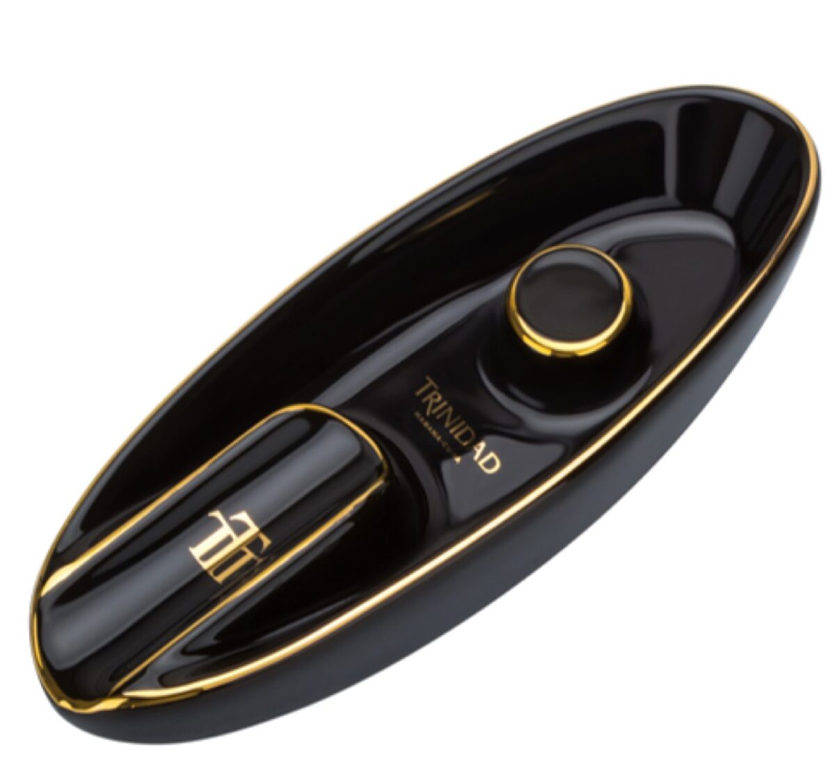 Boat ashtray for 1 cigar trinidad, black