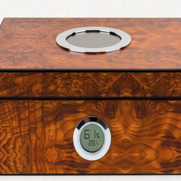 Lubinski humidor, round glass