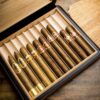 Lubinski travel case for 10 cigars, black leather