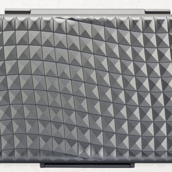 Lubinski travel case, metal, silver