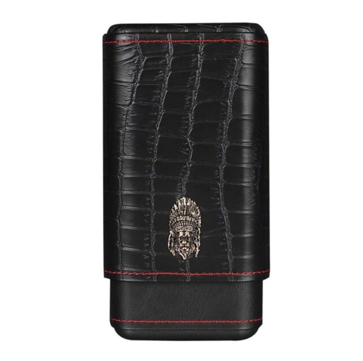 Lubinski case for 3 cigars, black, cedar
