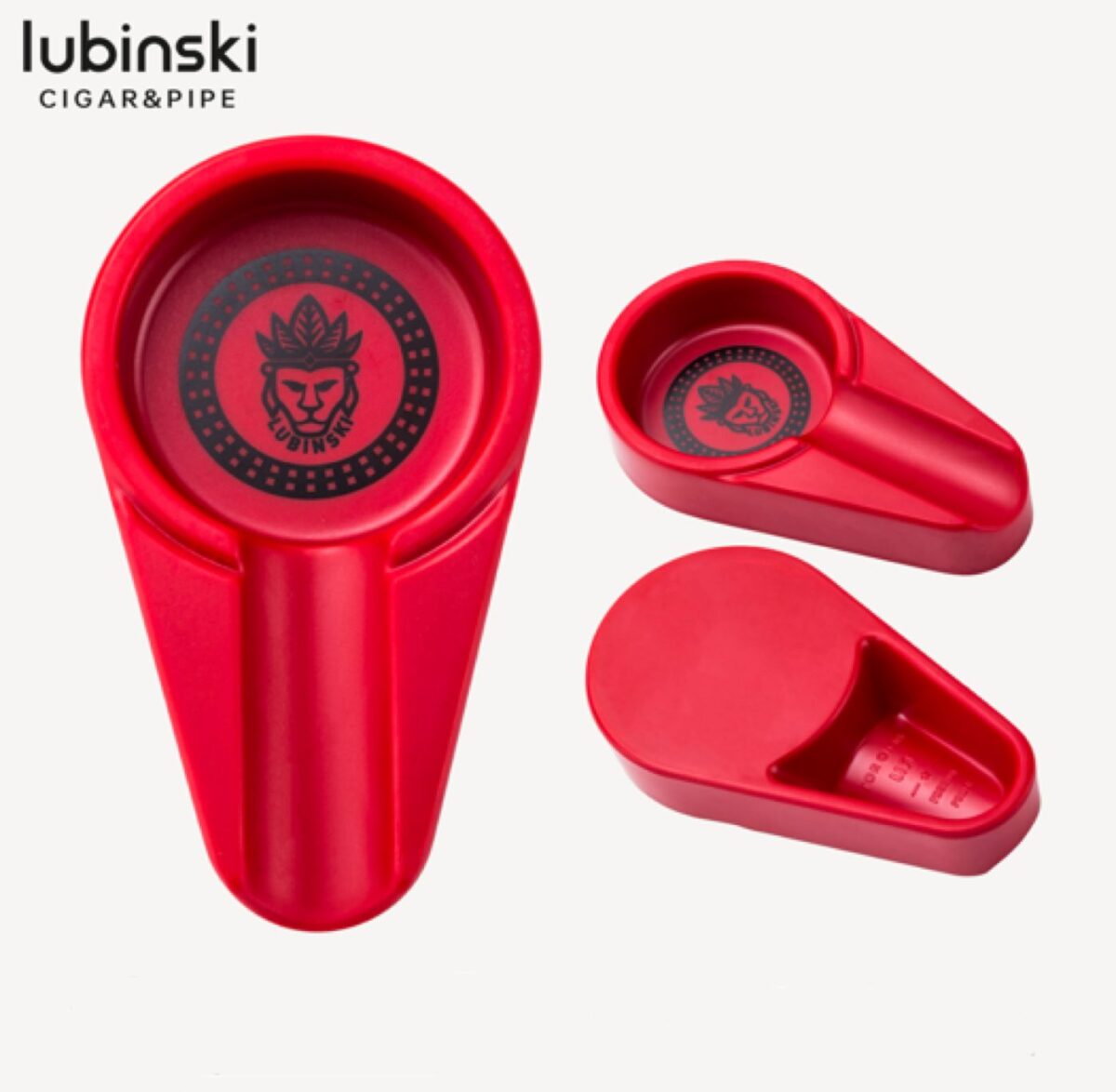 Lubinski ashtray for 1 cigar, red