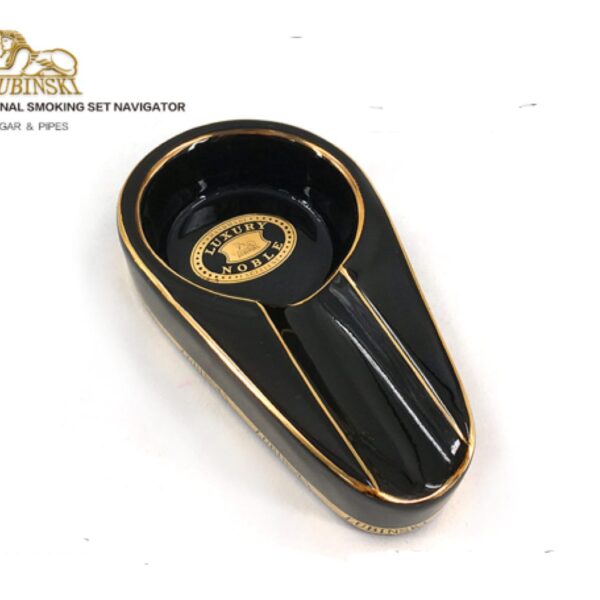 Ashtray for 1 cigar, black, Luxury Noble