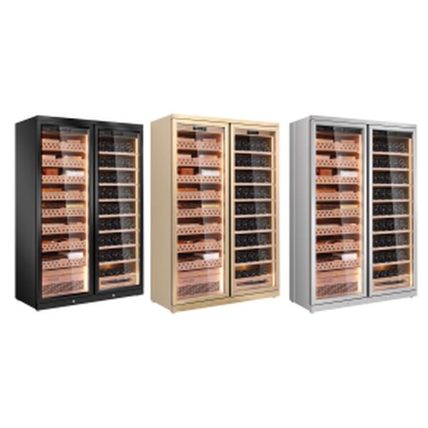Humidor and wine cabinet CD1200-MX, stainless steel